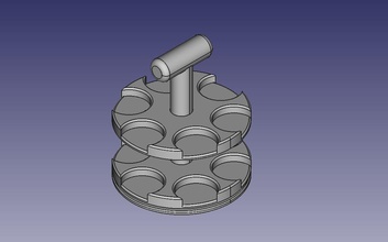 rondel 6 embossing Pulver stampin Ebene erweiterbar pinshape 3d design 3d print model - Mito3D