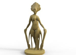 Frau Baum pinshape statue weiblich gril Holz 3d print model - Mito3D
