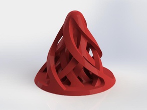 inverser spirale cône décoration pinshape décorative 3d print model - Mito3D