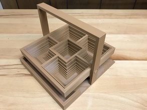 pop square basket pinshape trivet openscad popup 3d print model - Mito3D