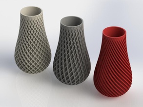 spirale vase pinshape fleurs 3d print model - Mito3D