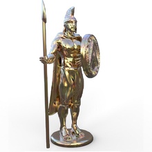 leonidas pinshape guerreiro escultura spartan estátua 3d print model - Mito3D