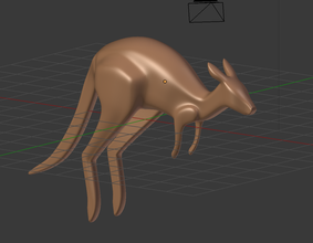 kangaroo pinshape animals 3d print model - Mito3D