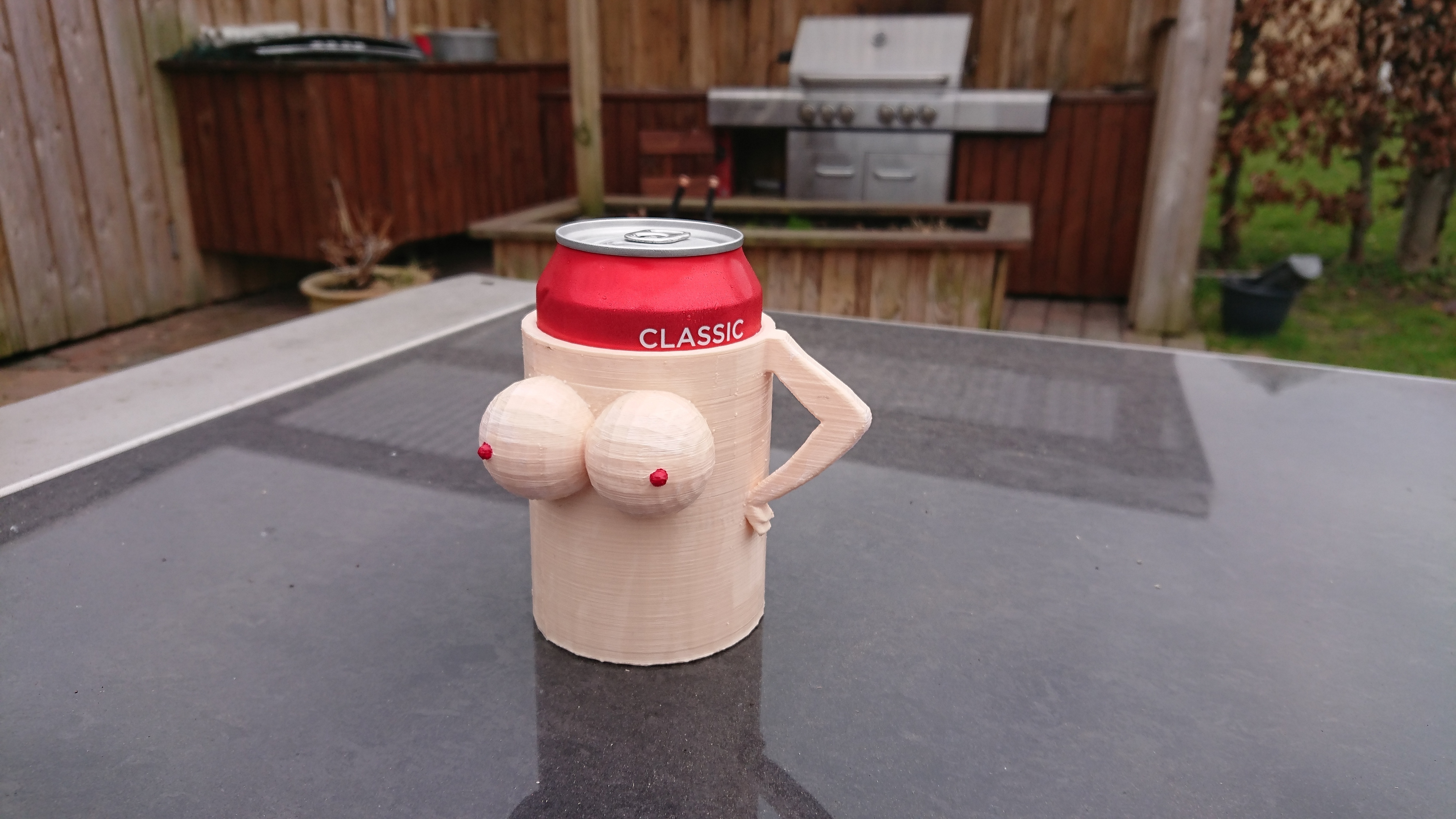 boob koozie cup pinshape -cup -koozie -fun -naughty 3D print model - Mito3D