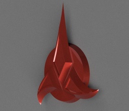 klingon logo pinshape 3d tasarım 3d print model - Mito3D