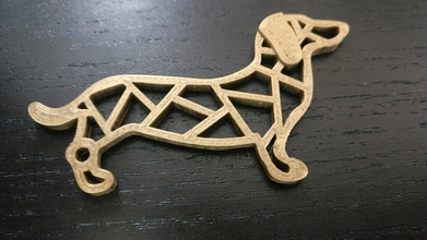 dachshund keychain pinshape trinket keyring dog 3d-design 3d print model - Mito3D