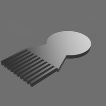 simple comb pinshape unisex 3dprintable maker basic diy 3dprinting tolietries hair 3d print model - Mito3D