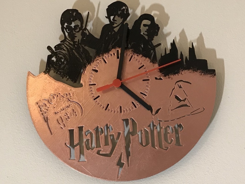 harry potter clock pinshape magic harry-potter 3d-design 3D print model - Mito3D