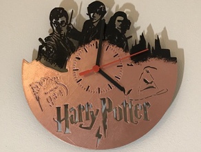 harry potter clock pinshape magic harry-potter clock 3d-design