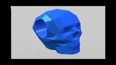 poly skull bead paracord pinshape Element 3d print model - Mito3D