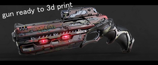 sci fi gun ready print pinshape gun3dmodel gunmodel art free download 3dmodel 3d dc marvel scifi- 3dprint weapon scifi 3d print model - Mito3D