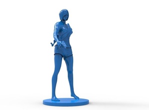 action girl pinshape miniature sexy woman 3d print model - Mito3D