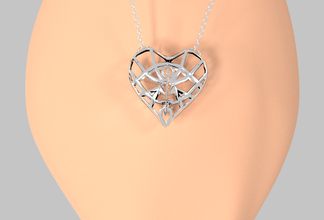 key heart pinshape elle-jewelry-design-contest 3d print model - Mito3D