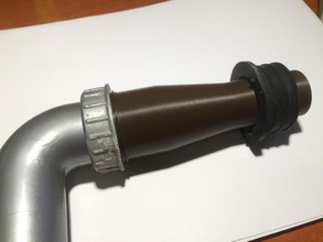 conique tuyau d'échappement 44 31 h135 1 2 thread pinshape pvc pipe gaz connecteurs connecteur 3d print model - Mito3D