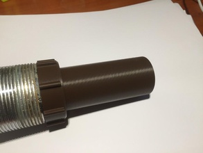 exhaust pipe tubo dritto 39-h90 - 1 2 thread connection pinshape connector pvc 3d print model - Mito3D