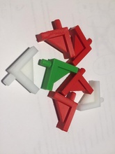 support - shaped pegs diameter pin 5mm pinshape 3d-design 3d print model - Mito3D