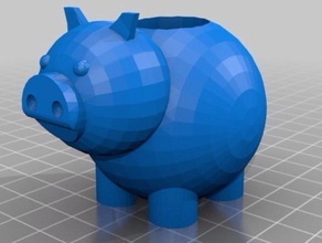 pig paracord bead pinshape 3d-design 3d print model - Mito3D