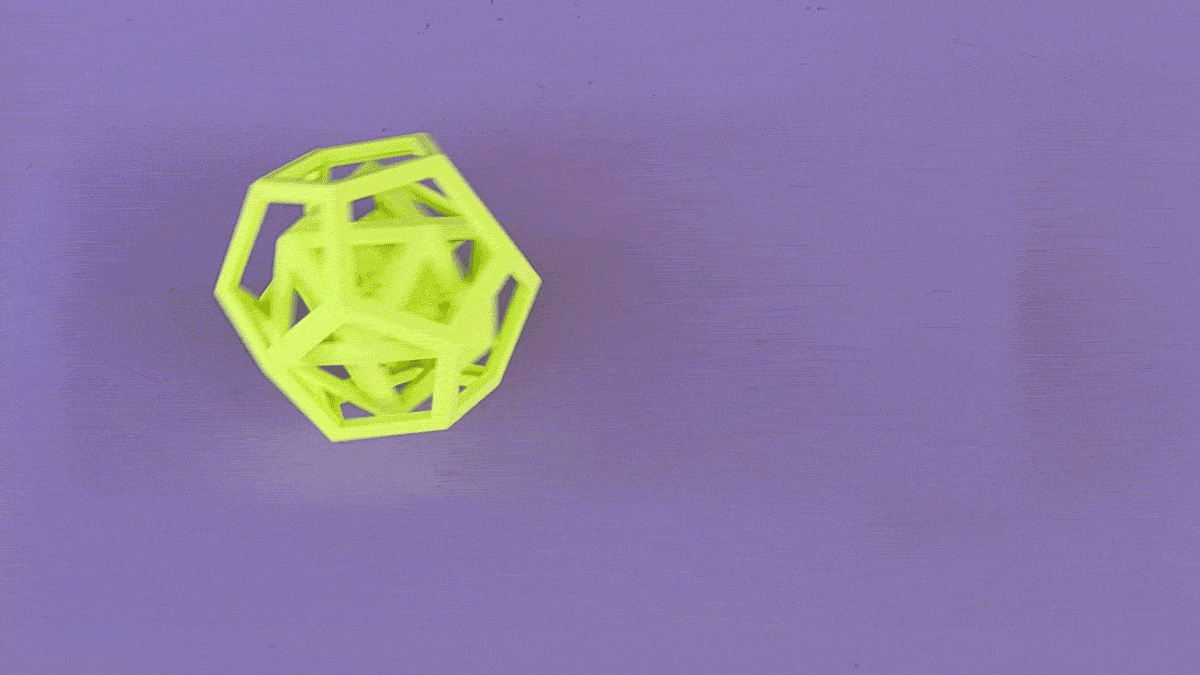 d20 icosahedron pinshape pva test torture 3D print model - Mito3D