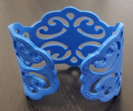 braclate pinshape flor diseño joyero pulsera 3d print model - Mito3D