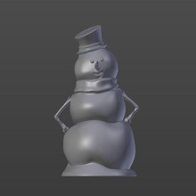 pvg's snowman pinshape 3d-design 3d print model - Mito3D