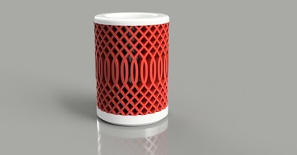 onda dupla vaso pinshape 3d design 3d print model - Mito3D