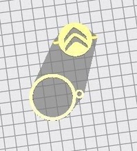 citroen trousseau spinner pinshape schl sselanh doigt keychaines 3d print model - Mito3D
