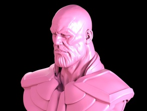 thanos pinshape scultura busto carattere modello personaggio comic book fumetti fanart avengers marvel 3d print model - Mito3D