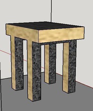 mesa pinshape mueble 3d print model - Mito3D