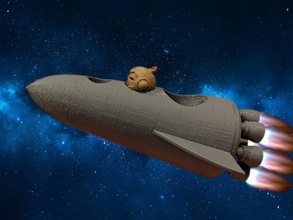 marvin's rocket pinshape 3d-design 3d print model - Mito3D