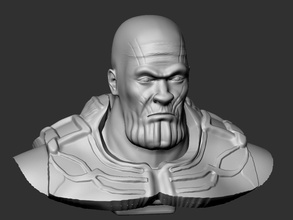 thanos busto pinshape male carattere advengers 3d print model - Mito3D
