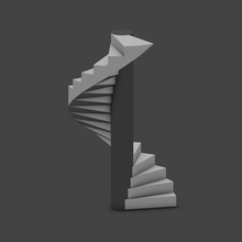 spiral staircase pinshape houses architecture starcase stairs 3d print model - Mito3D