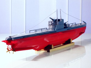 ww2 uboot pinshape submarine 3d print model - Mito3D