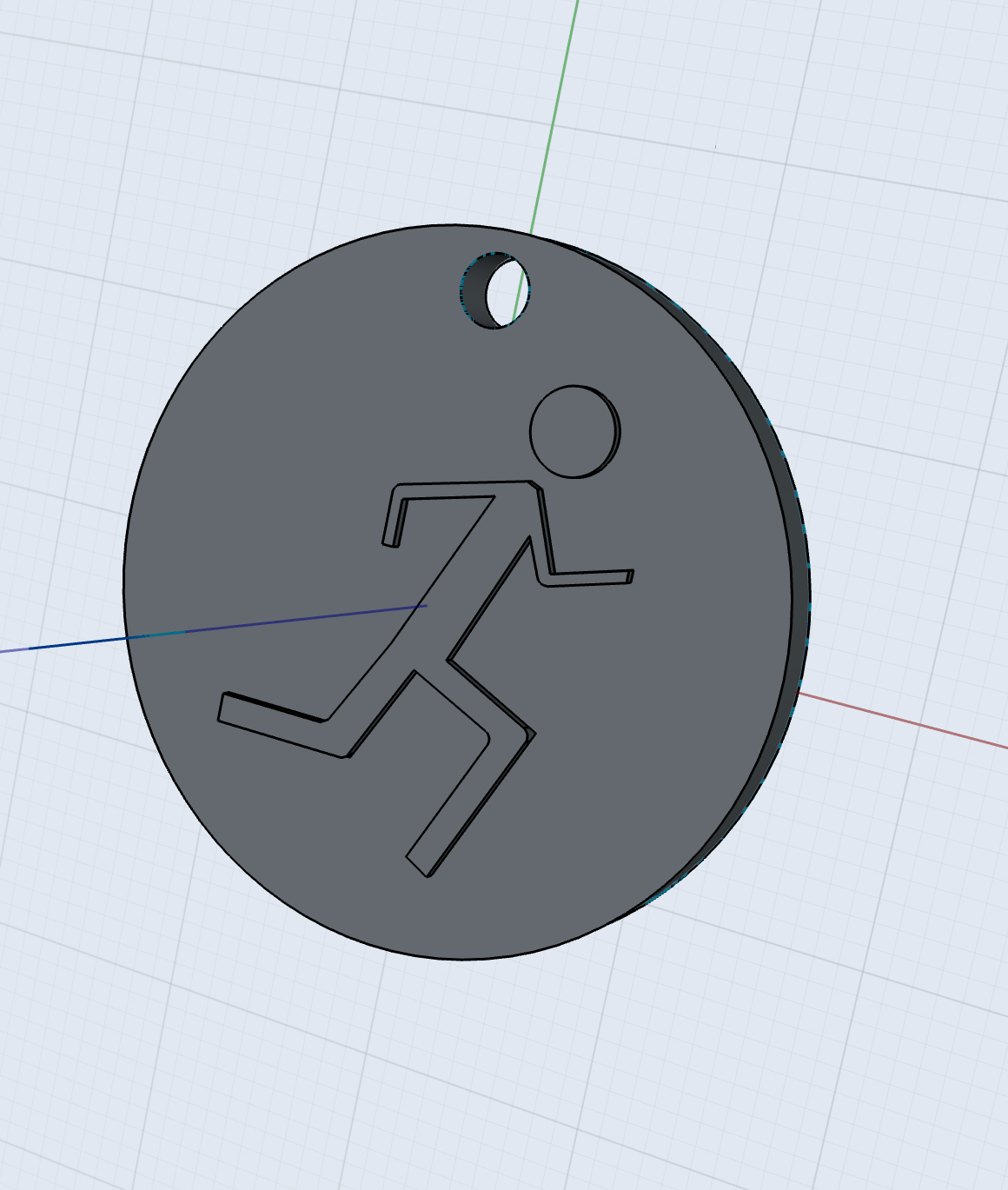pinshape man-and-woman run- pendant- 3D print model - Mito3D