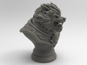 lycanthrope pinshape bust fantasy miniatures 3d print model - Mito3D