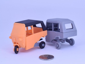 classic 3 Räder Auto Unterstützung pinshape Fahrzeug Spielzeug LKW 3d print model - Mito3D