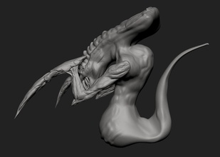 alien pinshape criatura monstro 3d print model - Mito3D