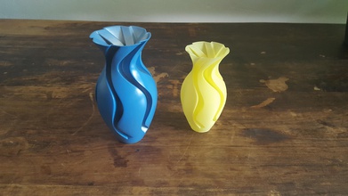 experimentelle vase 2 pinshape spiral außen Kontur Vasen spiralized Spirale Modus Druck spiralised drucken 3d print model - Mito3D