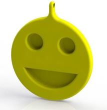 happy face medallion pinshape smiley 3d print model - Mito3D