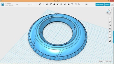 tron frisbee legacy identità disco pinshape disegno 3d 3d print model - Mito3D