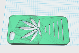 pot leaf iphone 5 case pinshape iphone5 3d print model - Mito3D