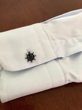 anchor & wheel cufflinks pinshape men's-fashion wedding button-cover wearable fashon 3d-printed-jewlery 3d-printed-men-s-fashion-contest cufflink 3d print model - Mito3D