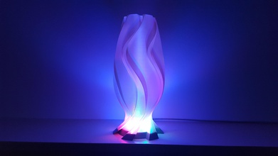 golden wave lampe pinshape ampoules led abat jour l'abat lampada lampes 3d print model - Mito3D