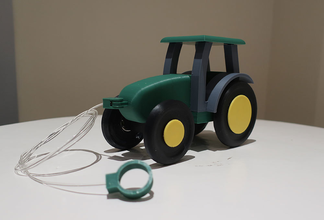 enfants traction tracteur pinshape jouet 3d print model - Mito3D