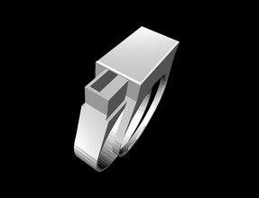 anel segredo pinshape anéis jóias caixa 3d print model - Mito3D