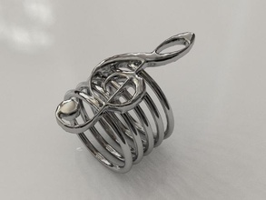 music ring pinshape elle-jewelry-design-contest protonik jewelry treble staff 3d print model - Mito3D