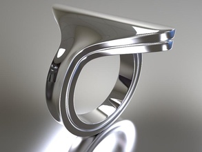 long ring pinshape elle joyas diseño concurso 3d print model - Mito3D