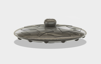 ufo pinshape flying saucer spaceship 3d print model - Mito3D