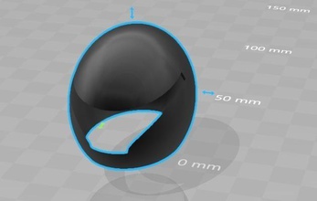 casco spaziale pinshape disegno 3d 3d print model - Mito3D