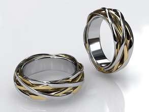 Knoten ring pinshape elle Schmuck design Wettbewerb single dual tori torus twisted geknotet 3d print model - Mito3D