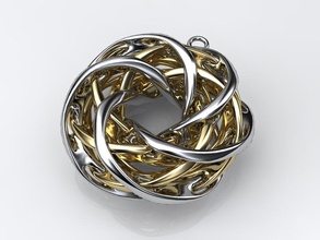 intersecting tori pendant pinshape elle-jewelry-design-contest protonik single dual torus jewelry 3d print model - Mito3D